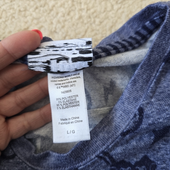 Harry Potter Wizarding World Glasses Print Long Sleeve Top Large Fits XL - Picture 6 of 7